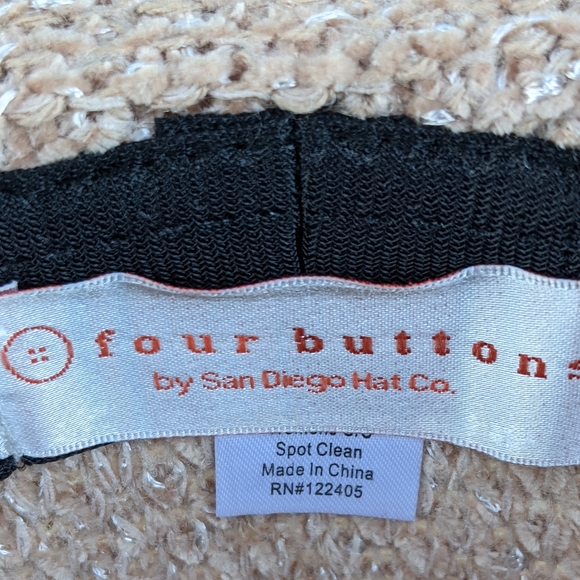 Four Buttons by San Diego Hat Company chenille fedora with some light sparkle - Picture 10 of 15